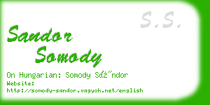 sandor somody business card